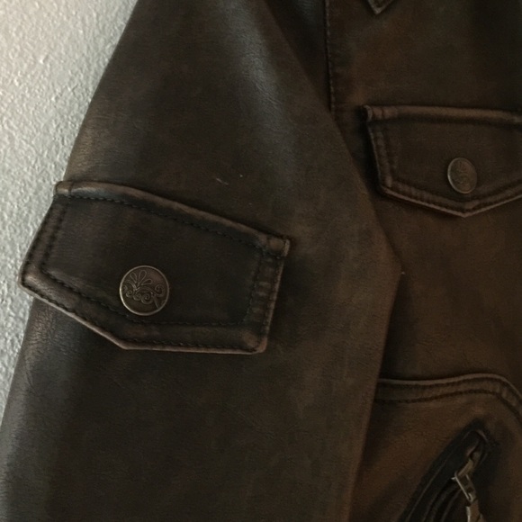 Refuge brown leather jacket - Picture 4 of 4