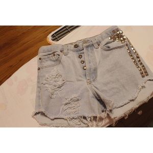 Levi's Studded High Wasted Shorts