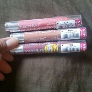 3 brand new Wet n wild megaslicks balm stain