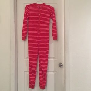 Red stripe onesie pajama