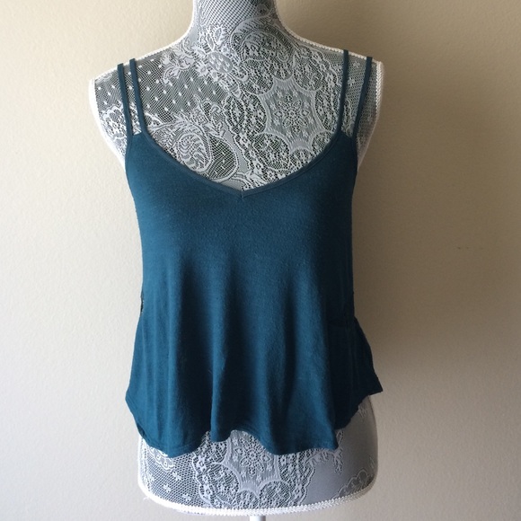 green tank top