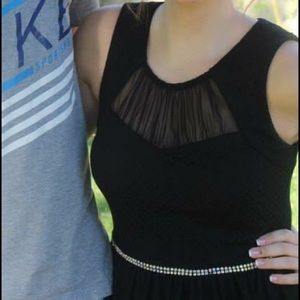 Black Jeweled Homecoming Dress