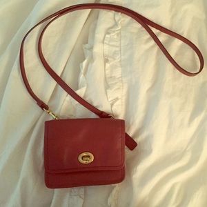 Authentic Coach Small Crossbody in Saddle