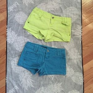 Neon Green and Blue Shorts