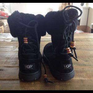 Black Lace Up UGG boots 7