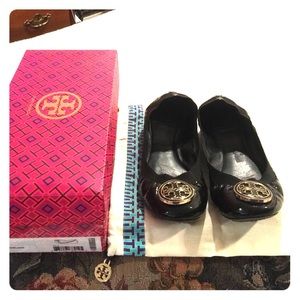 Tory burch Caroline flats-naplak/elastic size 9