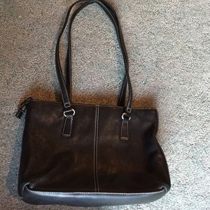 Black leather Fossil purse