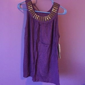NWT purple studded top