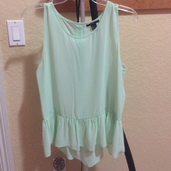 Sheer mint top