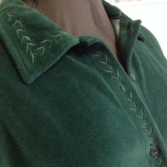 2 Piece Set in Hunter Green Velveteen