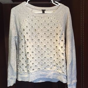 J.Crew eyelet sweatshirt
