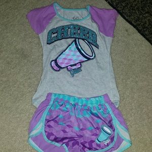 Girls cheer justice size 7