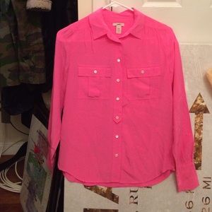 JCrew Silk Button Up