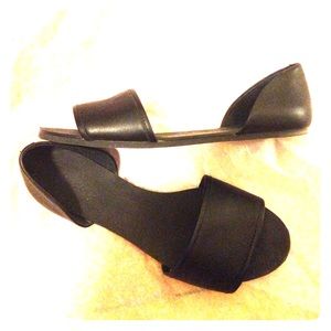 Gigi Peep Toe D'Orsay Flats