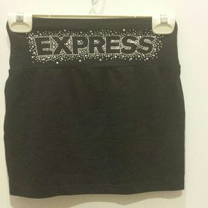 Express. Black Stretchy Mini Skirt
