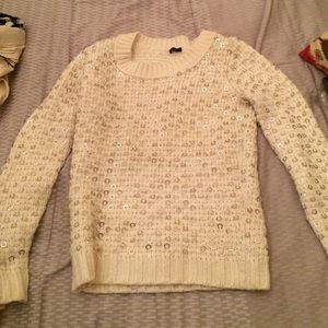 JCrew boatneck embellished sweater