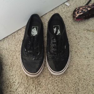 Black sequin VANS