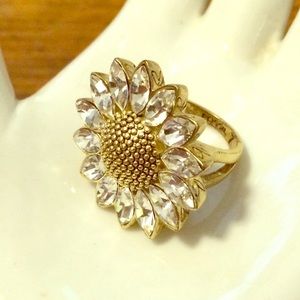 Sparkly Sunflower Ring
