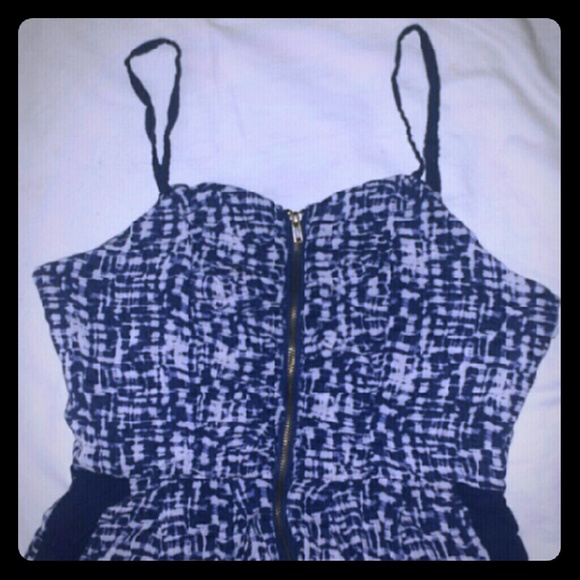 Blue and Creme dress