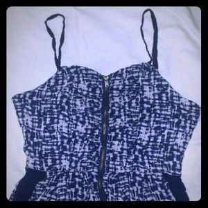 Blue and Creme dress