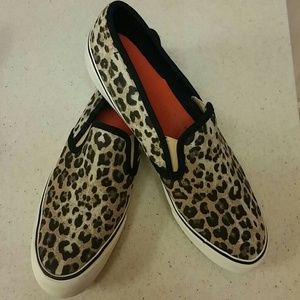 Leopard skin slip on