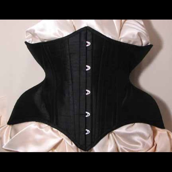 Electra Designs black silk corset waist size 22"