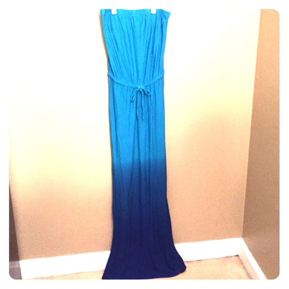 Turquoise and dark blue maxi dress. Size XS.