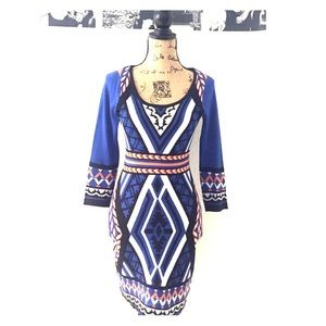 TRIBAL FORM FITTING DRESS