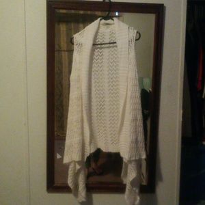 Soft crochet sleeveless cardigan