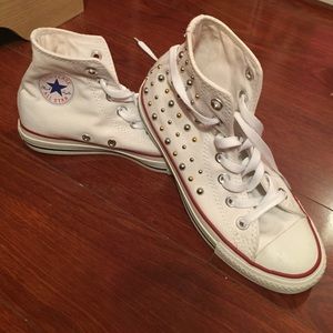 Converse high top studded sneakers