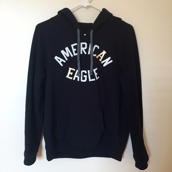 AEO Black Graphic Hoodie