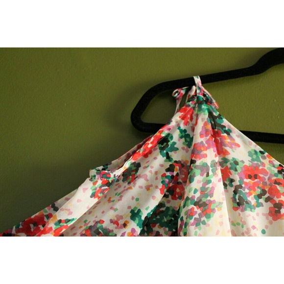 SOLD! Cold-Shoulder Multicolored Floral Dress - Picture 2 of 3
