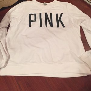VS PINK white sweatshirt