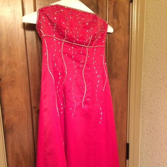 Red formal dress