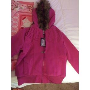 Fusia/Pink Faux Fur Jacket