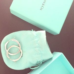 Tiffany & Co small silver hoops