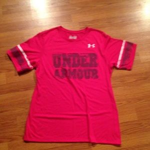 Hot pink Under Armour shirt