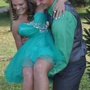 Sea green Size 2 Alyce homecoming dress