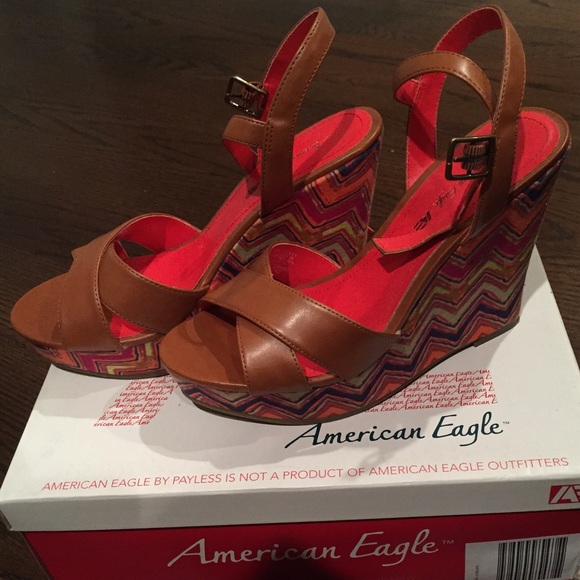 Shoes - American Eagle Wedge Sandals - size 6.5
