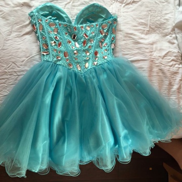 Aqua/baby blue dress - Picture 2 of 4