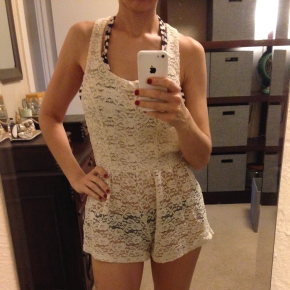 Urban Outfitters Tops - Urban Outfitters Lace Crossback Romper