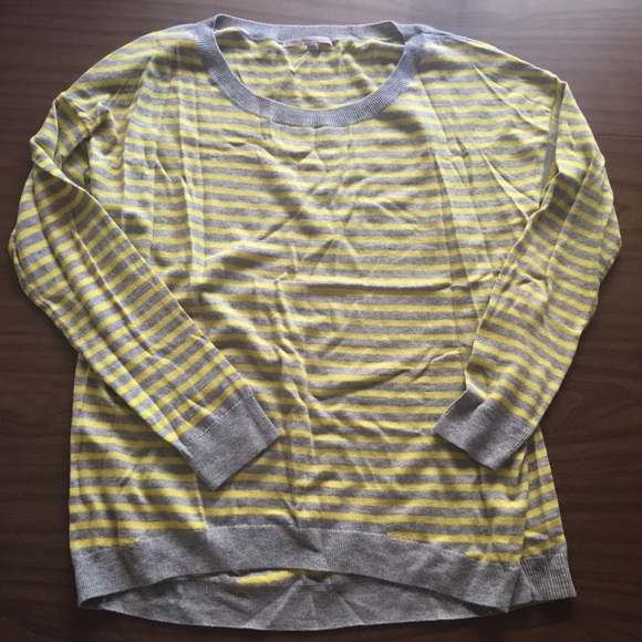 Grey and Yellow Striped Sweater - Picture 1 of 4