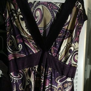 Purple dress (XL) with cinched waist