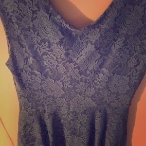 Peplum Blue Lace Dress