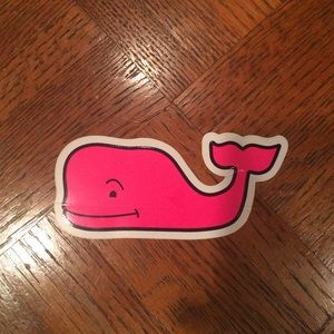 Vineyard vines neon pink whale sticker