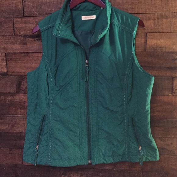 Green puffer jacket