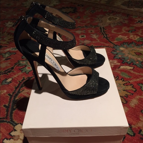 Jimmy Choo black suede heels - Picture 2 of 4