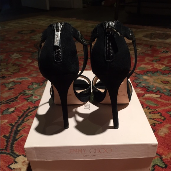 Jimmy Choo black suede heels - Picture 3 of 4
