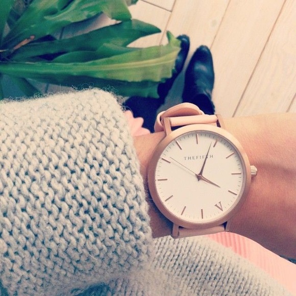 Rose gold and peach watch- the fifth watch