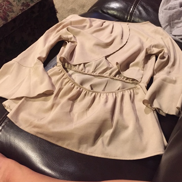Open back peplum top